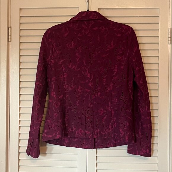 CAbi plumberry frolic lace jacket purple 6 - Picture 5 of 9